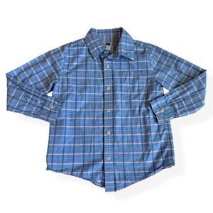 Janie and Jack Blue Pink Plaid Button Down Shirt 5